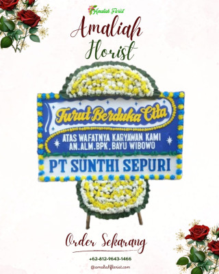Papan Bunga Duka di Pasar Belakang